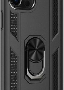 SaharaCase - Military Kickstand Series Carrying Case for Apple iPhone 12 and 12 Pro - Black