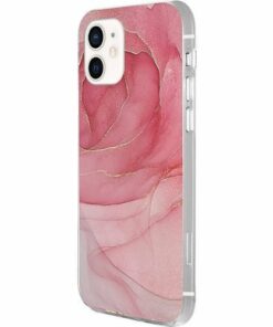 SaharaCase - Marble Series Carrying Case for Apple iPhone 12 and 12 Pro - Red