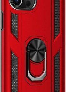 SaharaCase - Military Kickstand Series Carrying Case for Apple iPhone 12 Pro Max - Red
