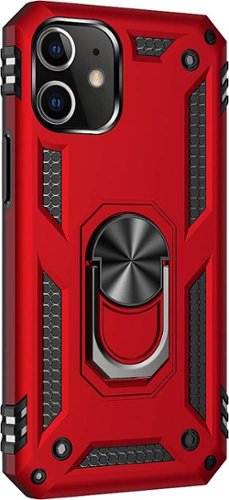 SaharaCase - Military Kickstand Series Carrying Case for Apple iPhone 12 mini - Red