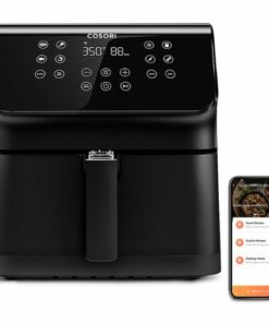 Cosori - Pro XLS II Smart 5.8-Quart Air Fryer with Pizza Pan - Black