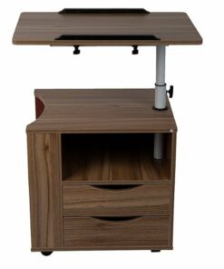Mind Reader - Bedside Workstation Adjustable Desk - Brown