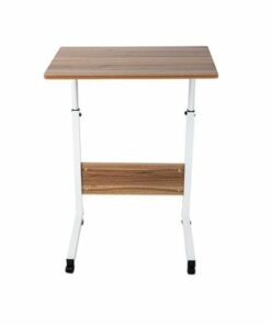 Mind Reader - Adjustable Height Rolling Laptop Desk - Brown