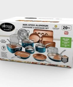 Gotham Steel - Non Stick Aluminum 20pc Complete Cookware and Bakeware Set - Turquoise