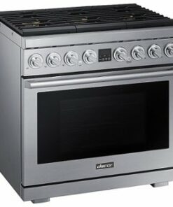 Dacor - Transitional 6.3 Cu. Ft. Freestanding Dual Fuel Four Part Convection Range with GreenClean and Steam Assist - Silver Stainless Steel