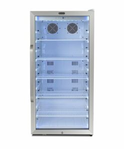Whynter - Freestanding 8.1 cu. ft. Stainless Steel Commercial Beverage Merchandiser Refrigerator - Silver