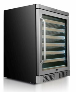 Whynter - Elite Spectrum Lightshow 54 Bottle Stainless Steel 24 inch Built-in Wine Refrigerator - Stainless steel