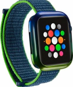 Modal™ - Nylon Watch Band and Bumper Case for Apple Watch 42mm, 44mm and Apple Watch Series 8 45mm - Blue