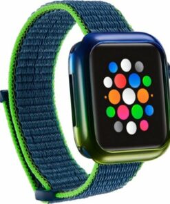 Modal™ - Nylon Watch Band and Bumper Case for Apple Watch 40mm and Apple Watch Series 8 41mm - Blue