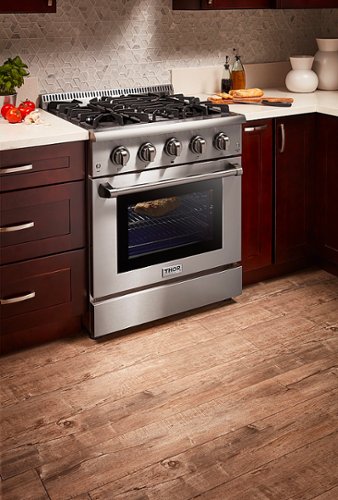 Thor Kitchen - Professional 4.2 Cu. Ft. Freestanding Dual Fuel Liquid Propane Range - Stainless steel
