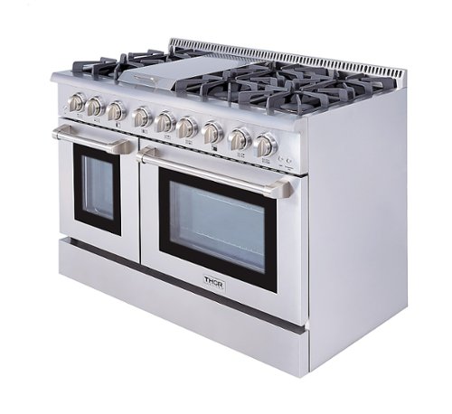 Thor Kitchen - Professional 4.6 Cu. Ft. and 2.2 Cu. Ft. Dual Fuel Range - Stainless steel