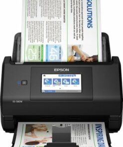 Epson - WorkForce ES-580W Wireless Duplex Touchscreen Desktop Document Scanner