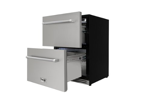 Thor Kitchen - 24 Inch Indoor Outdoor Refrigerator Drawers - Stainless steel