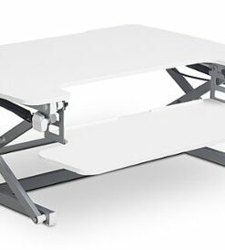 True Seating - Ergo Height Adjustable Standing Desk Converter, Large - White