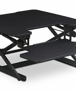 True Seating - Ergo Height Adjustable Standing Desk Converter, Small - Black