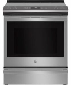 GE Profile - 5.3 Cu. Ft. Slide-In Electric Induction True Convection Range with No Preheat Air Fry and WiFi - Stainless steel 0