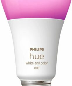 Philips - Geek Squad Certified Refurbished Hue White and Color Ambiance A19 Bluetooth LED Smart Bulbs (3-Pack) - Multicolor