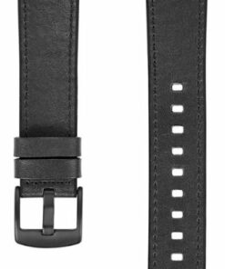 Platinum™ - Horween Leather Band for Apple Watch 42, 44, 45mm (Series 1-8) and Apple Watch Ultra 49mm - Black