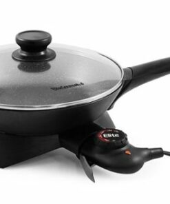 Elite Gourmet - 10”x 2” Electric Skillet with Handle - Black