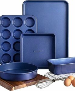 Granitestone - 15-Piece Non Stick Aluminum Cookware Set - Blue