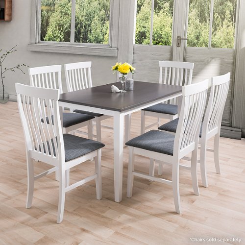 CorLiving - Michigan Two Tone White and Gray Dining Table - White/Gray