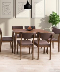 CorLiving - Branson Stained Dining Table - Warm Walnut