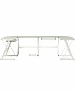Walker Edison - Command Center Gaming Station Computer Desk - White