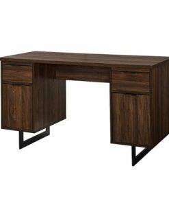 Walker Edison - Perkins 54" Executive Desk with Dual Storage - Dark Walnut