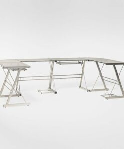 Walker Edison - Command Center Gaming Station Computer Desk - Smoke