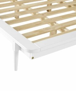 Walker Edison - King Size Modern Spindle Back Wood Bed Frame - White