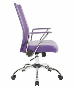 OSP Home Furnishings - Bridgeway Office Chair with Woven Mesh and Chrome Base - Purple