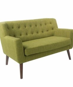 OSP Home Furnishings - Mill Lane Loveseat in Fabric with Coffee Legs - Green