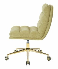 OSP Home Furnishings - Legacy Office Chair in Fabric with Gold Base - Olive
