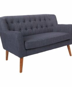 OSP Home Furnishings - Mill Lane Loveseat in Fabric with Coffee Legs - Navy