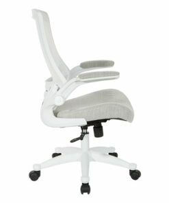 Office Star Products - White Screen Back Manager's Chair - Linen Stone