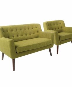 OSP Home Furnishings - Mill Lane Chair and Loveseat Set - Green