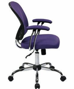 OSP Home Furnishings - Juliana Task Chair with Mesh Fabric Seat - Purple