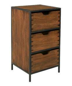 OSP Home Furnishings - Clermont Storage Cabinet with 3 Drawers in Walnut Finish ASM - Walnut