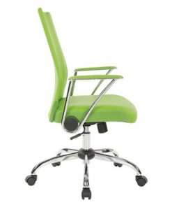 OSP Home Furnishings - Bridgeway Office Chair with Woven Mesh and Chrome Base - Green