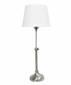 Elegant Designs - Brushed Nickel Adjustable 3 Pack Lamp Set (2 Table Lamps, 1 Floor Lamp)