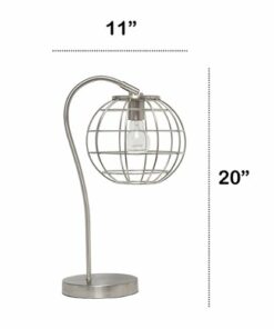 Lalia Home - Arched Metal Cage Table Lamp - Brushed Nickel