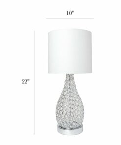 Elegant Designs - Elipse Crystal Pinned Decorative Gourd Accent Table Lamp