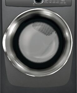 Electrolux - 8.0 Cu. Ft. Stackable Front Load Electric Dryer with Steam and LuxCare Dry System - Titanium