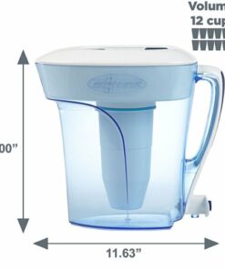 ZeroWater - 12 Cup Ready-Pour Filtration Pitcher - blue