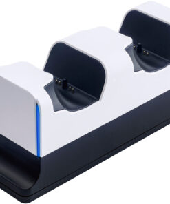 Insignia™ - Dual Controller Charging Station for PlayStation 5 - Black/White