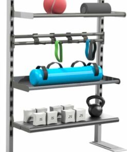 Gym Rax - 6 Ft. Streamline Bay + Gym Storage - Storm Grey