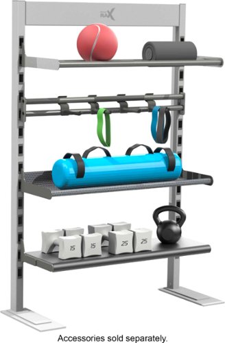 Gym Rax - 6 Ft. Streamline Bay + Gym Storage - Storm Grey