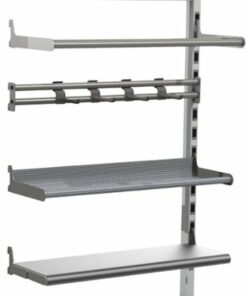 Gym Rax - 6 Ft. Add-On Bay + Gym Storage - Storm Grey