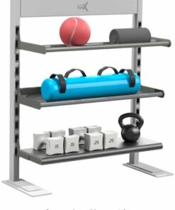Gym Rax - 4 Ft. Streamline Bay + Gym Storage - Storm Grey