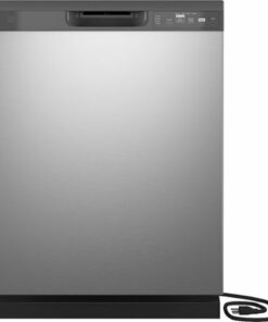 GE - Front Control Built-In Dishwasher with 59 dBA - Stainless steel 0